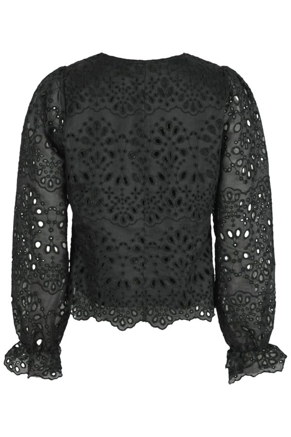 Neo Noir - Candice Embroidery Blouse 163848 - Black Fashion