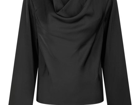 Neo Noir - Vallista Soft Satin Blouse 163844 - Black Online