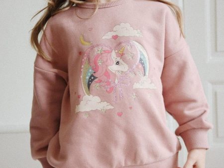 Konges Sløjd - Lou Glitter Sweatshirt Ocs - Mahogany Rose Online Sale