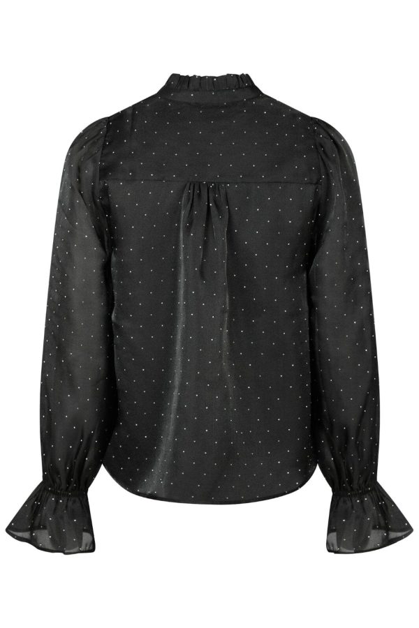 Neo Noir - Amara Bedazzled Blouse 164237 - Black For Sale