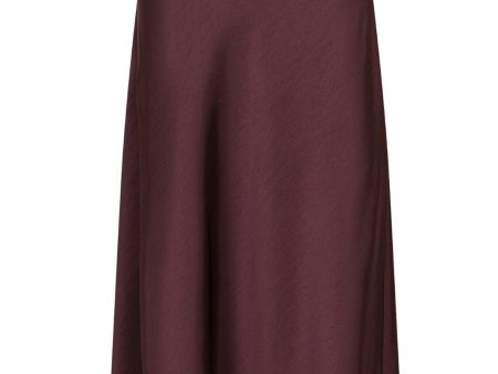 Forudbestilling - Neo Noir - Vicky Heavy Sateen Skirt 159588 - Burgundy Online Sale