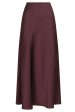 Forudbestilling - Neo Noir - Vicky Heavy Sateen Skirt 159588 - Burgundy Online Sale