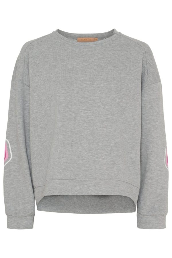 Marta Du Chateau - Mdcnadine Sweatshirt 69407 - Light Grey For Cheap