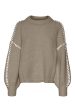 Vero Moda - Vmfeng Ls O-Neck Pullover Boo - 4598503 Silver Mink W. Snow White Online Hot Sale