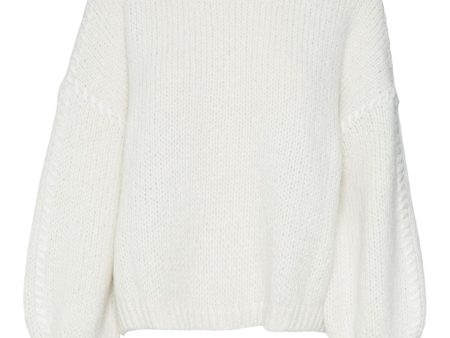 Vero Moda - Vmfeng Ls O-Neck Pullover Boo - 4598500 Birch W. Snow White Cheap