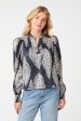 Neo Noir - Rosslyn Paisley Drop Blouse 163976 - Navy Cheap