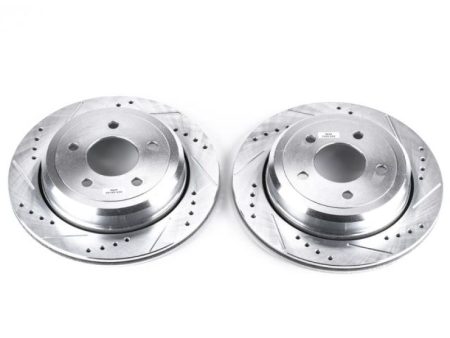 Power Stop 03-11 Ford Crown Victoria Rear Evolution Drilled & Slotted Rotors - Pair Fashion