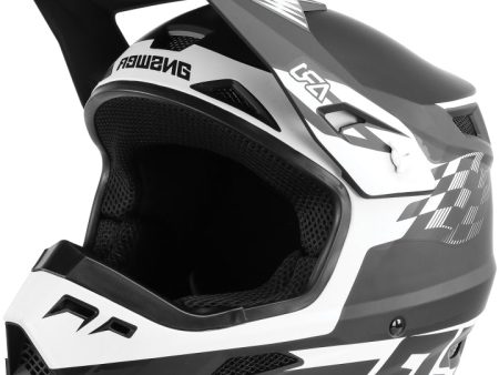 Answer AR1 Sweep Helmet Black White Youth - Large Cheap