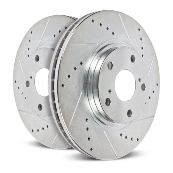 Power Stop 06-13 Chevrolet Corvette Front Evolution Drilled & Slotted Rotors - Pair For Discount