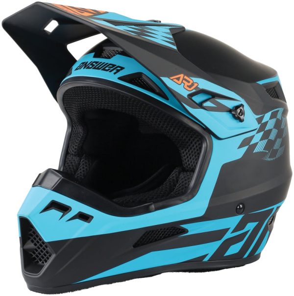 Answer AR1 Sweep Helmet Black Astana Hyper Orange Youth - Medium For Sale