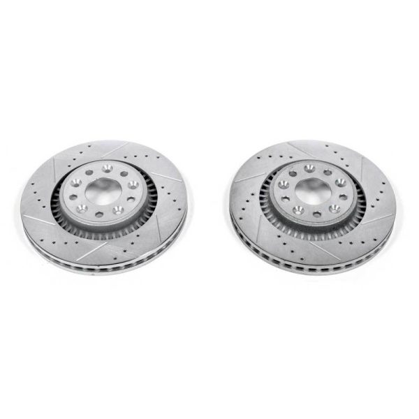 Power Stop 05-07 Ford Five Hundred Front Evolution Drilled & Slotted Rotors - Pair Hot on Sale