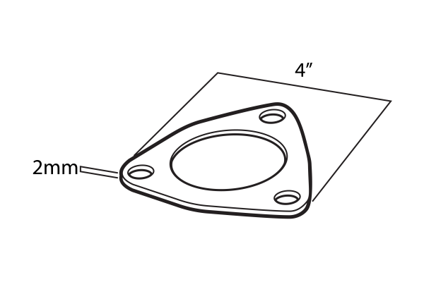 Triangle Gasket for 2.5  Inlet Piping Flanges (Type E*) Online now