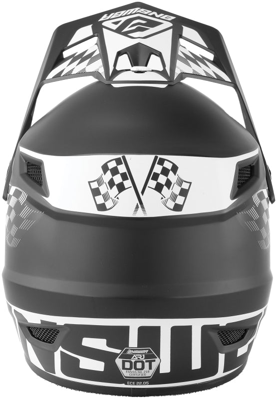 Answer AR1 Sweep Helmet Black White Youth - Medium Discount