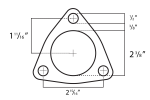 Triangle Gasket for 2.5  Inlet Piping Flanges (Type E*) Online now