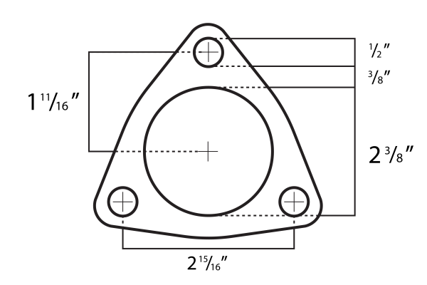 Triangle Gasket for 2.5  Inlet Piping Flanges (Type E*) Online now