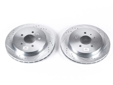 Power Stop 03-07 Cadillac CTS Rear Evolution Drilled & Slotted Rotors - Pair Hot on Sale