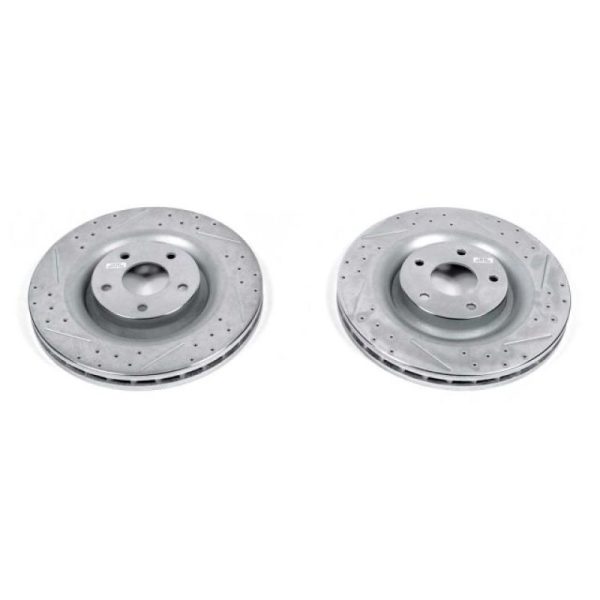 Power Stop 06-13 Chevrolet Corvette Front Evolution Drilled & Slotted Rotors - Pair For Discount