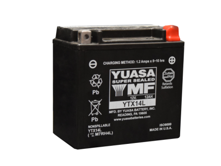 Yuasa YTX14L Maintenance Free AGM 12 Volt Battery on Sale