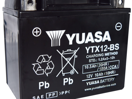 Yuasa YTX12-BS Maintenance Free AGM 12 Volt Battery (Bottle Supplied) Discount