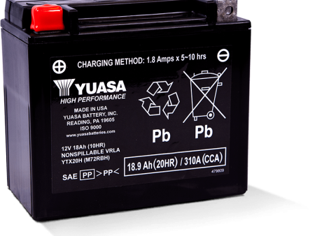 Yuasa YTX20H Maintenance Free AGM 12 Volt Battery on Sale