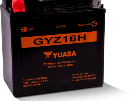 Yuasa GYZ16H High Performance Maintenance Free AGM 12 Volt Battery on Sale